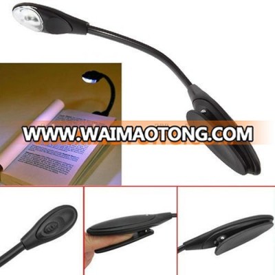 Hot Mini LED Clip On Adjustable Book Reading Light Super Bright For Kindle Touch