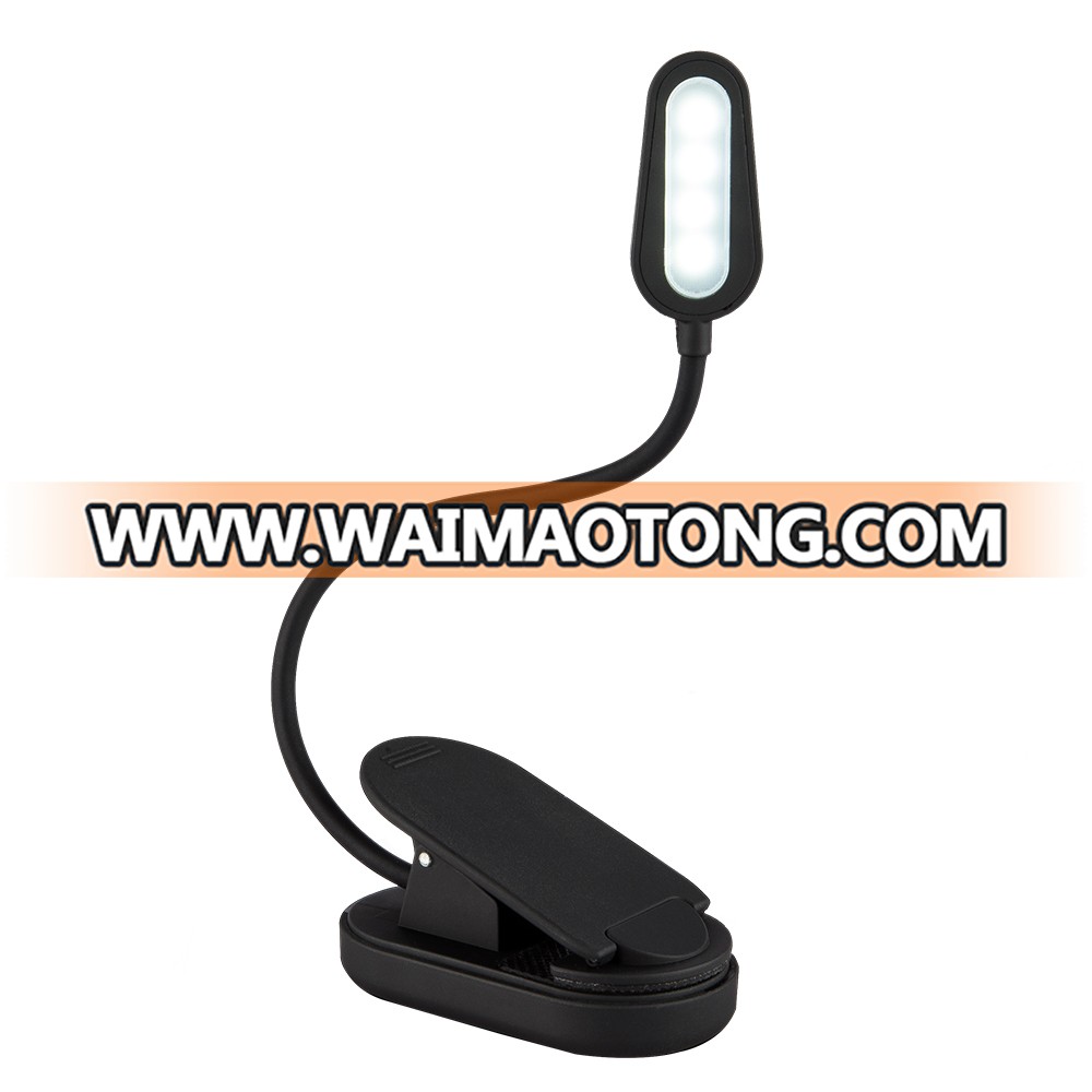 Patent LED Clip Book Light Reading Lamp High Bright Black Color