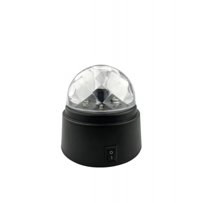 HENGBO-Global Gizmos Battery Operated Crystal Starball Disco Light, Plastic, Black