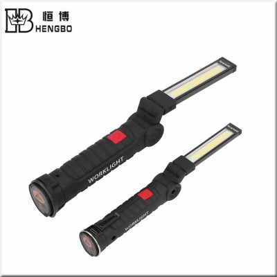 COB LED Magnetic Foldable USB Rechargeable Emergency Flashlight