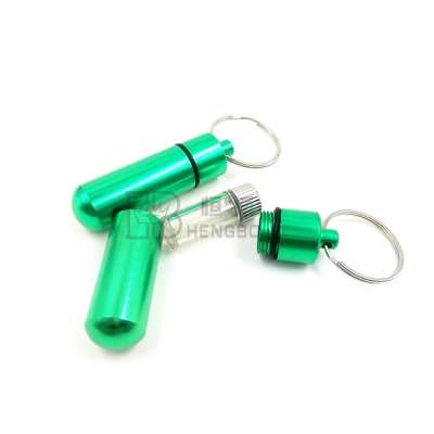 promotion capsule shape waterproof aluminum pill box case bottle